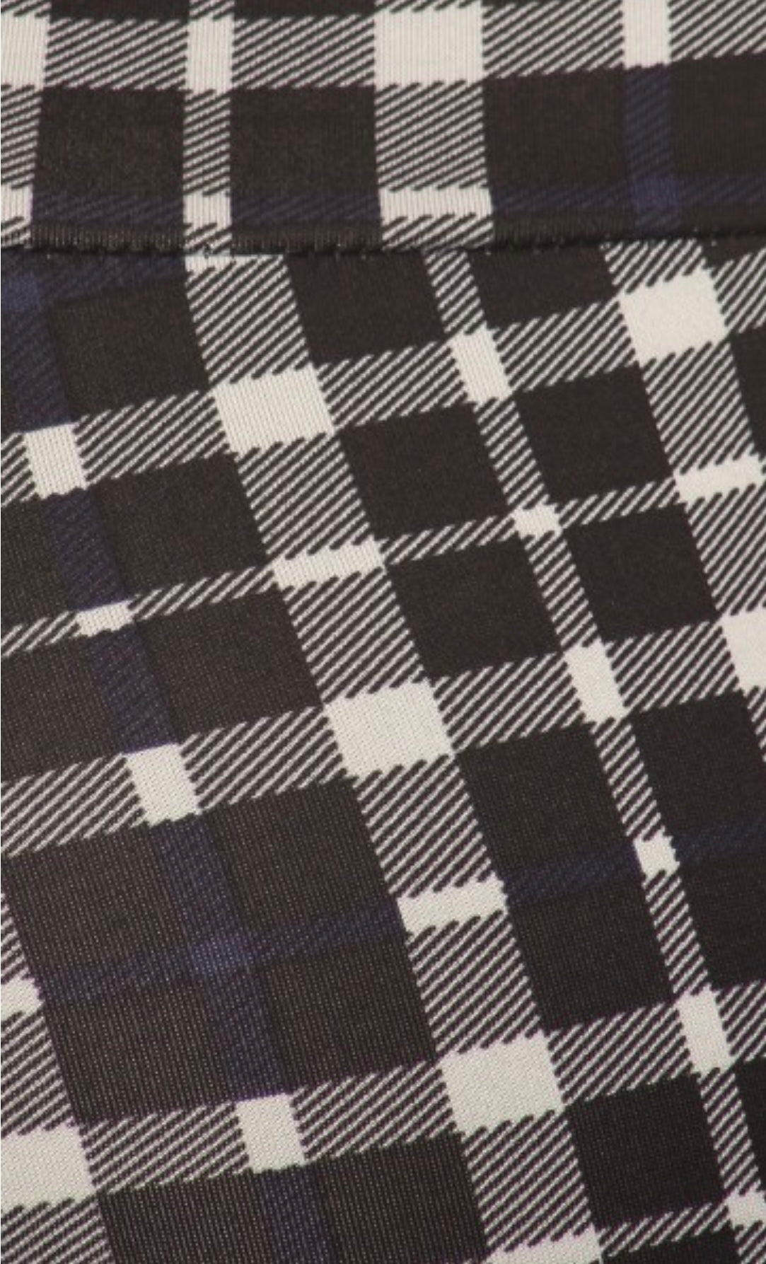 Blue , Black and White Plaid